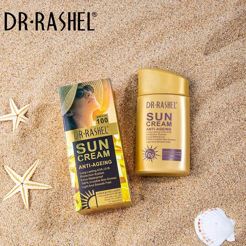 DR.RASHEL Sun Cream SPF100 75 60 PA+++ Anti-Aging UV Protector Waterproof Sunscreen Lotion Facial Body Sun Block Cream Cosmetics