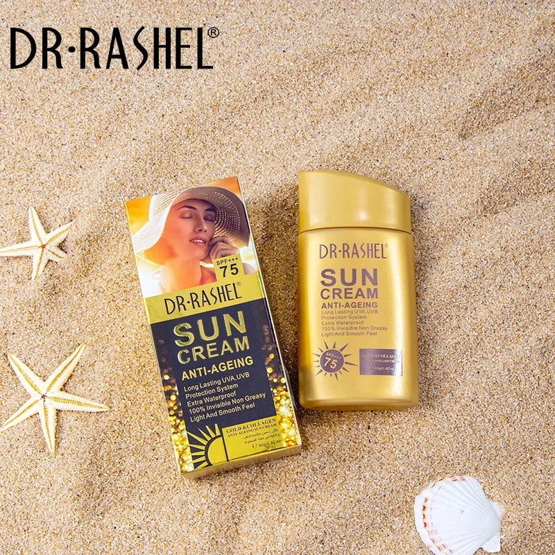 DR.RASHEL Sun Cream SPF100 75 60 PA+++ Anti-Aging UV Protector Waterproof Sunscreen Lotion Facial Body Sun Block Cream Cosmetics